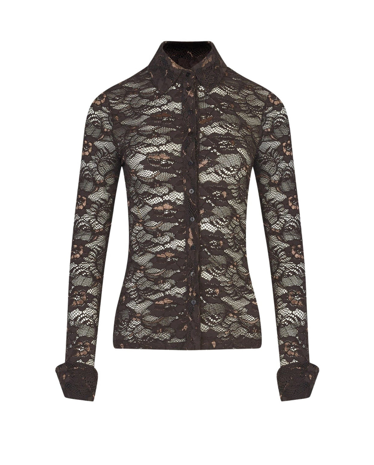 Chemise Sandien en dentelle - Chocolate