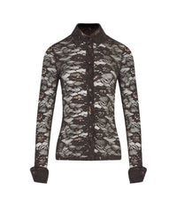 Chemise Sandien en dentelle - Chocolate