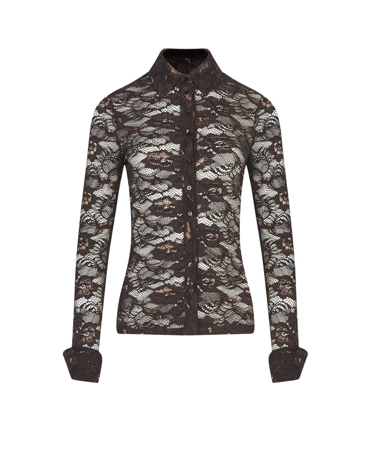 Chemise Sandien en dentelle - Chocolate