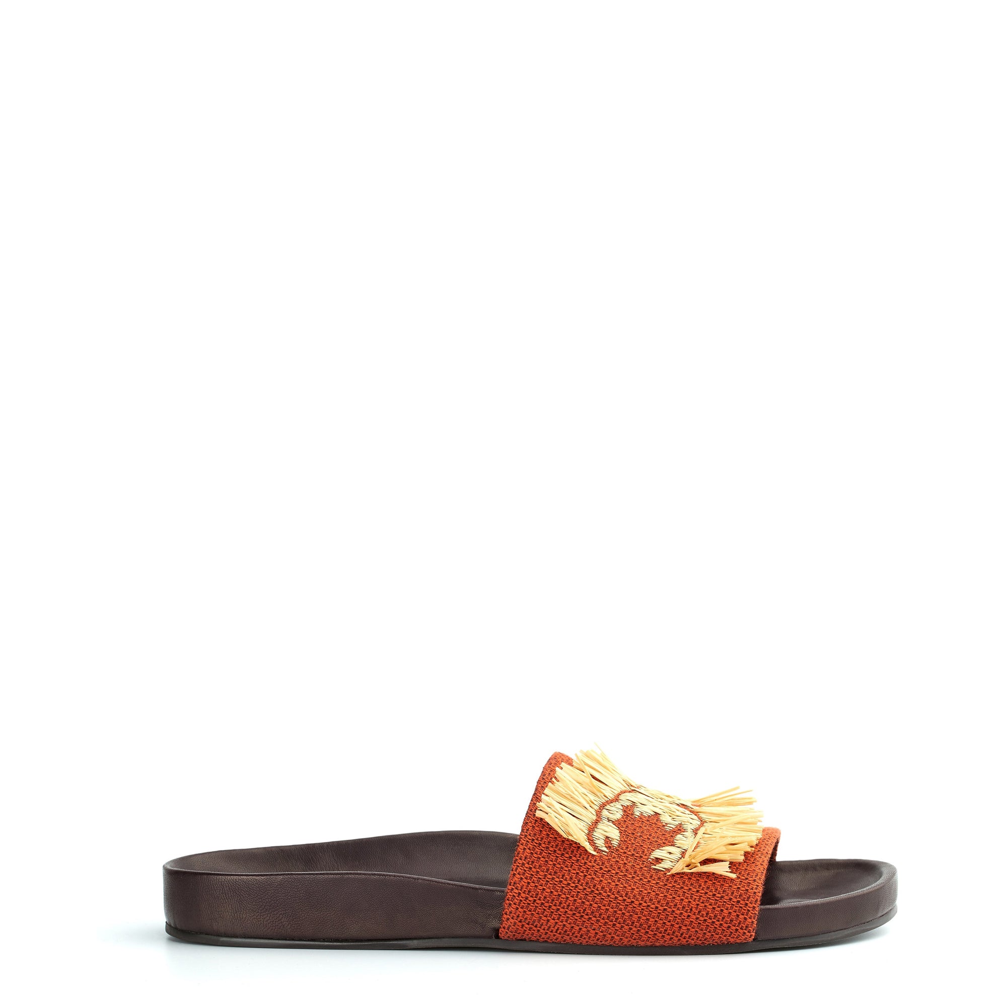 11qty NEW / Mules Sara brodées - Orange