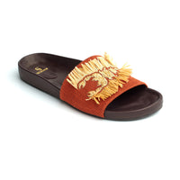 11qty NEW / Mules Sara brodées - Orange