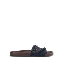 19qty NEW / Mules Sara brodées - Blue