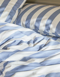 Drap housse en satin de coton - Bleu