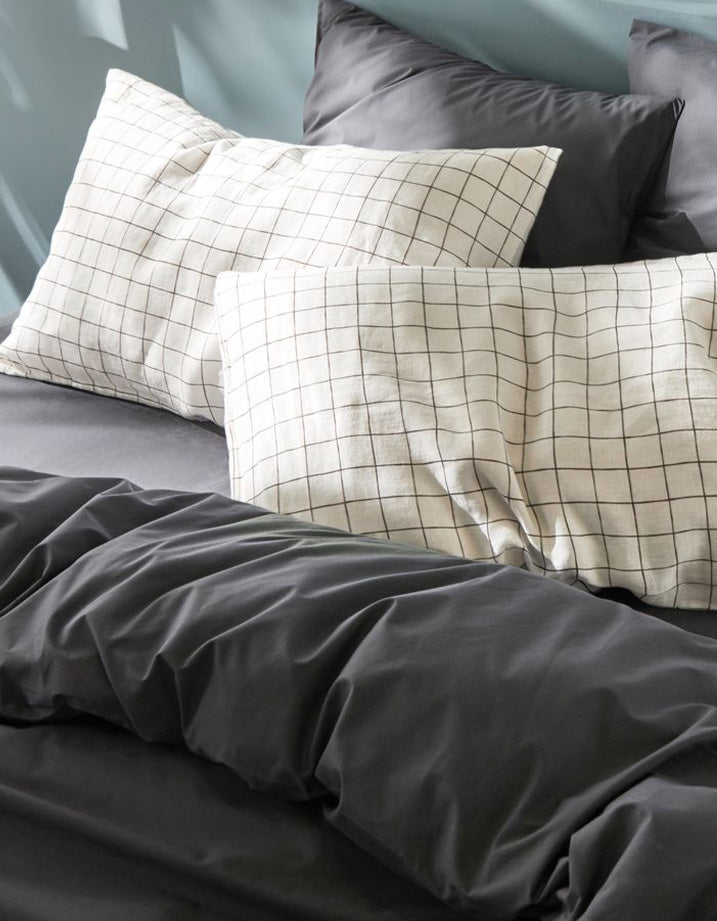 Cotton satin pillowcases - Grey