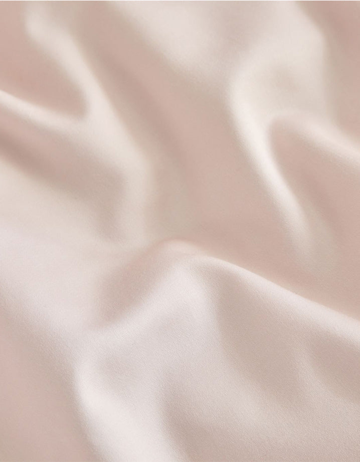 Drap housse en satin de coton - Rose Poudré