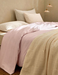 Drap housse en satin de coton - Rose Poudré