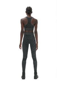 Débardeur court sans couture en jacquard - Black