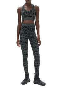 Débardeur court sans couture en jacquard - Black