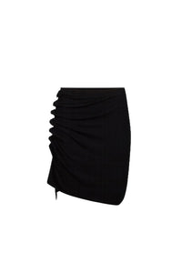 Jupe courte drapée - Black