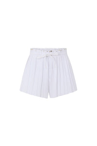 Shorts with metallic details - White