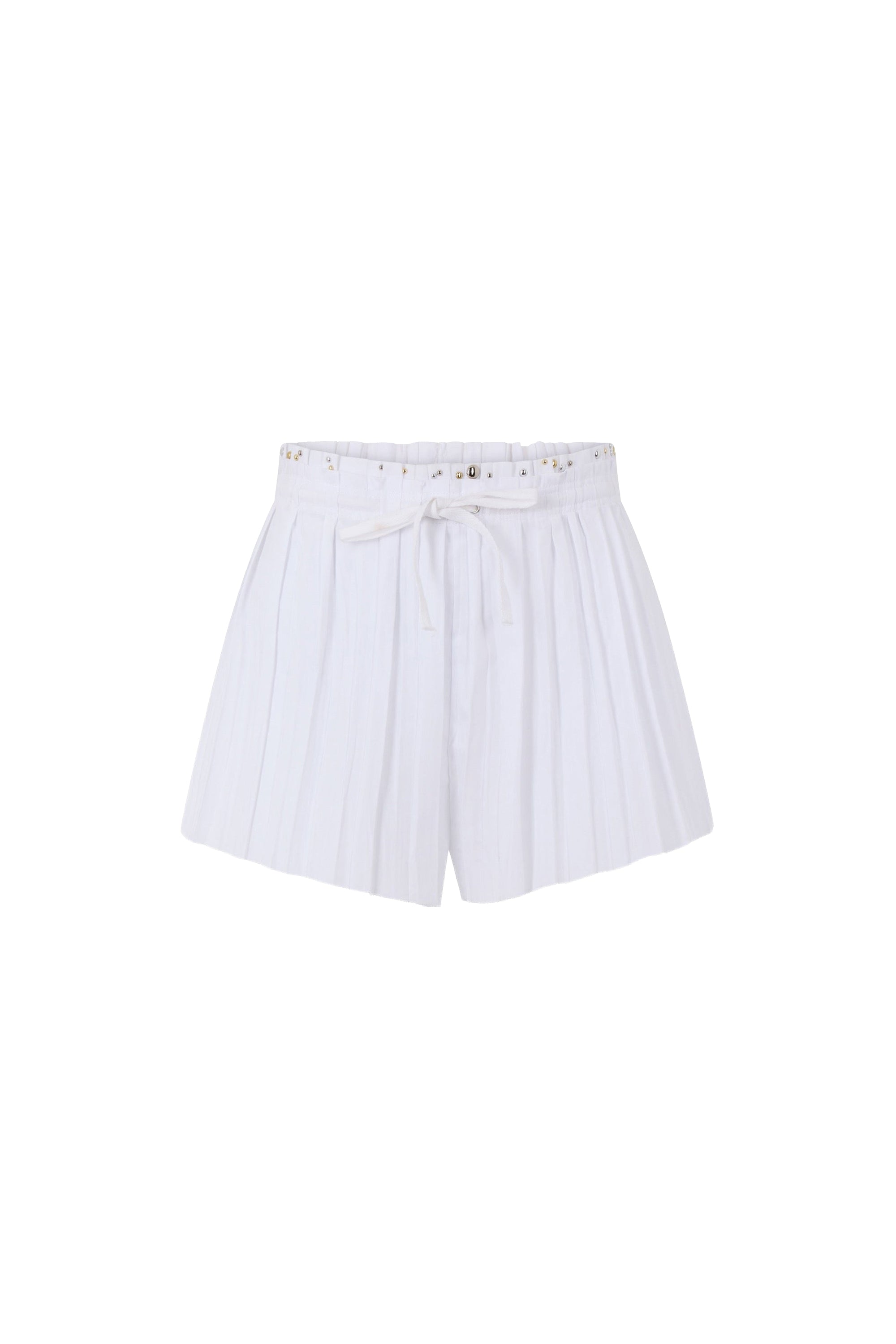Shorts with metallic details - White
