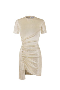 Robe courte drapée à pression - Silver & Gold