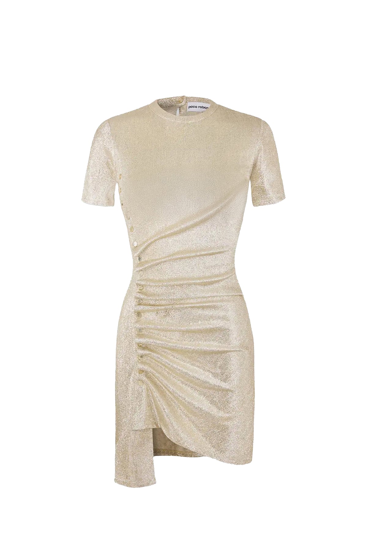 Robe courte drapée à pression - Silver & Gold
