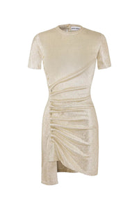 Short draped dress with press studs - Silver & Gold