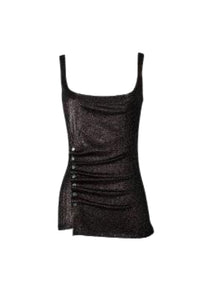 Gathered tank top - Black