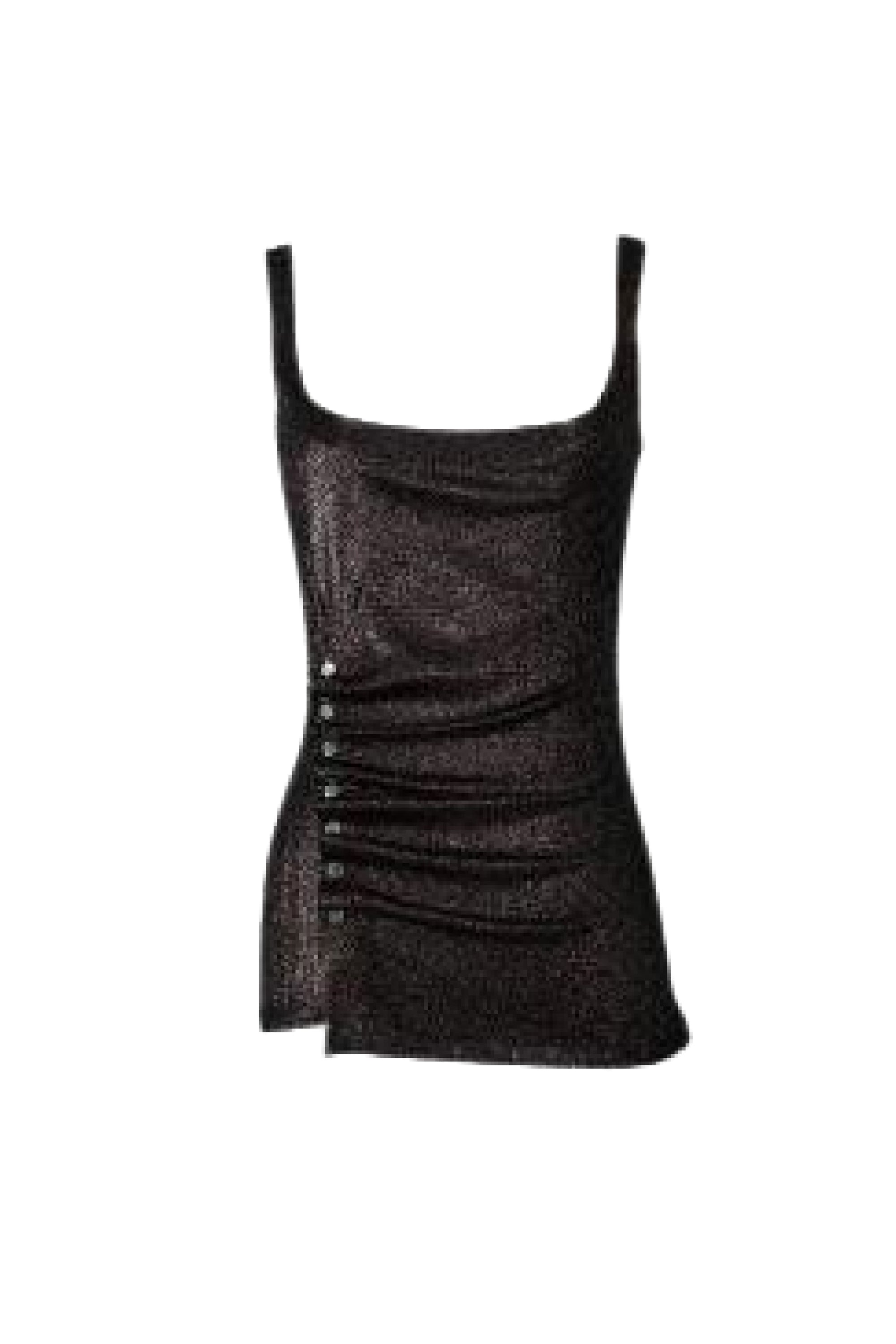 Gathered tank top - Black