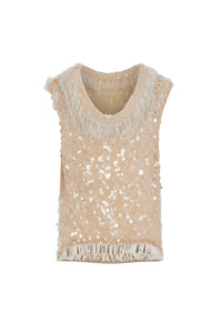 Sequin fringed blouse - Transparent