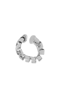XL Link brass cuff - Silver