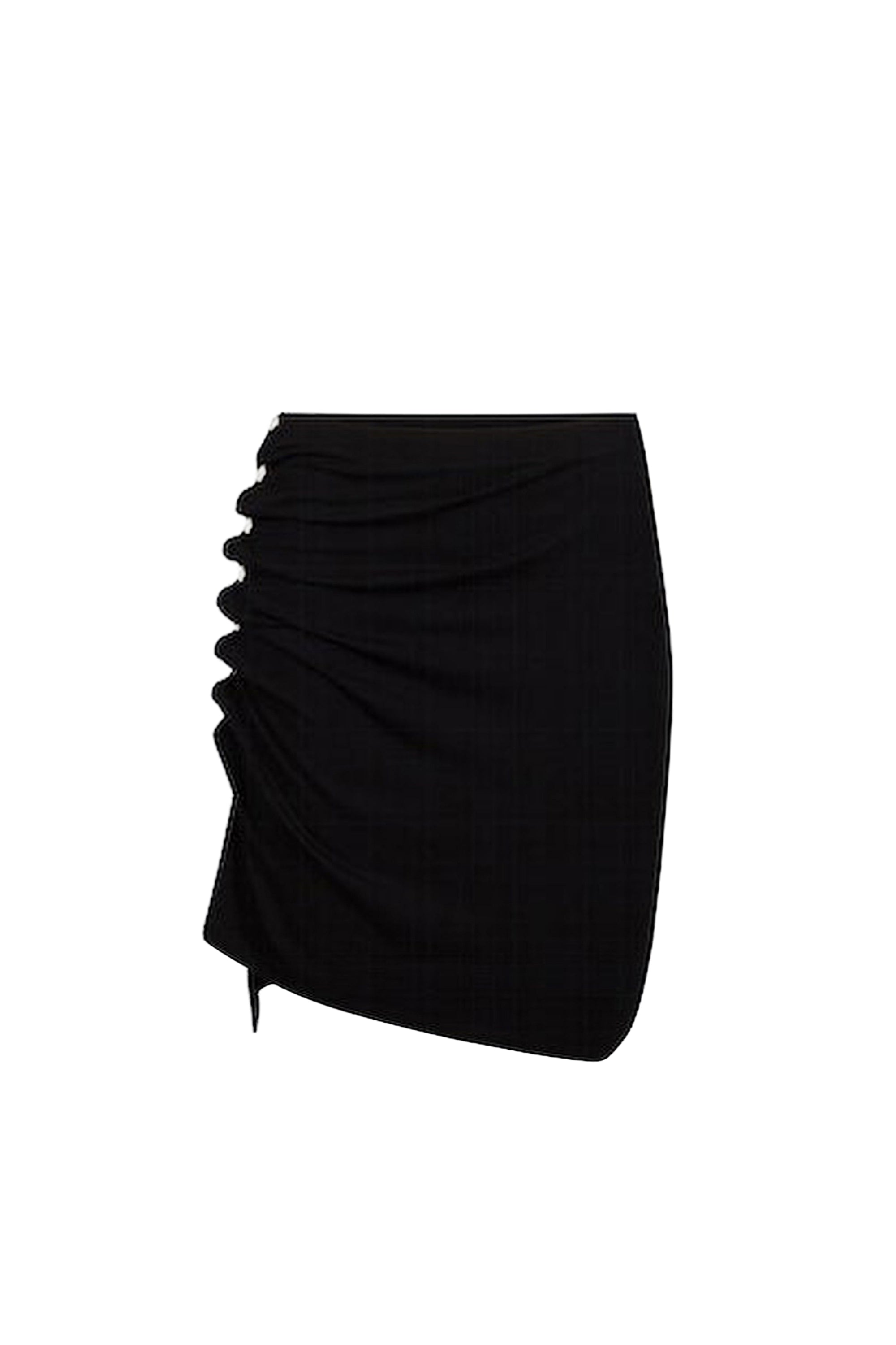 Short draped skirt - Black