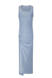 Robe drapée à pressions - Faded Blue