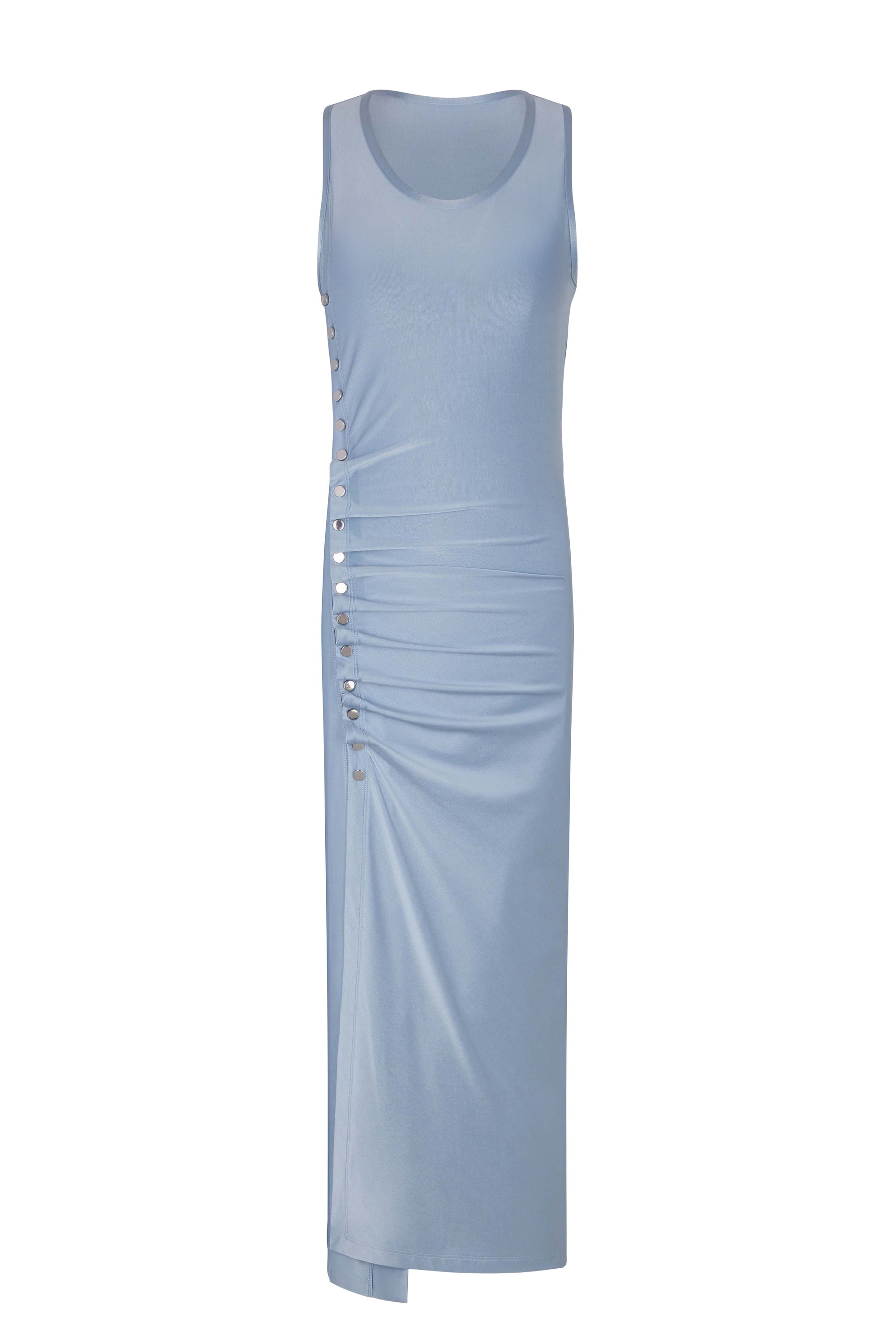 Robe drapée à pressions - Faded Blue