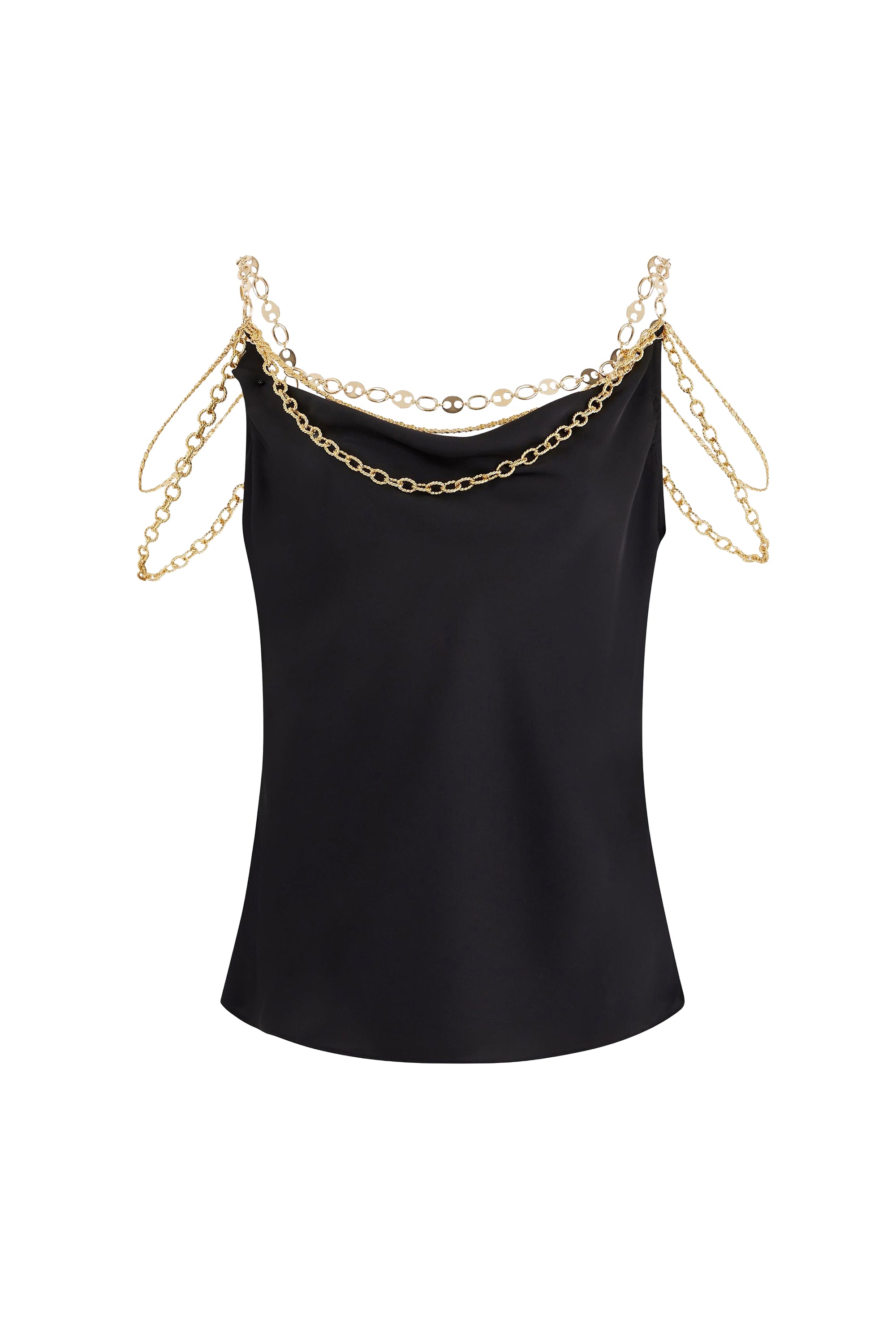 Signature chain strap camisole - Black