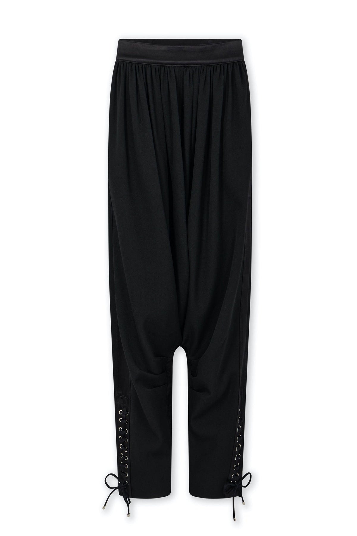 Pantalon baggy ajusté en laine - Black