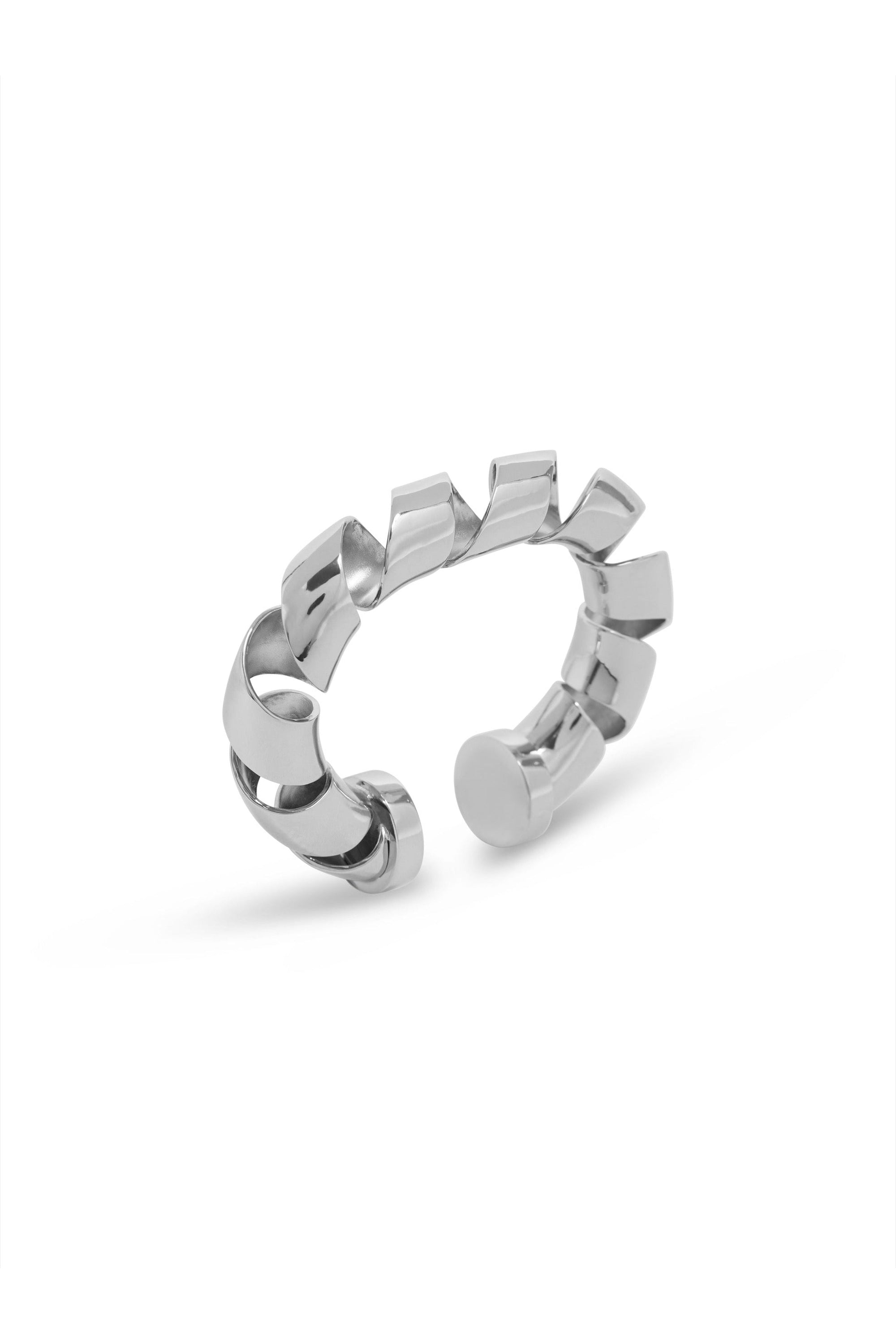 XL Link brass cuff - Silver