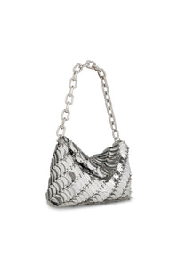 Paco leather handbag - Silver