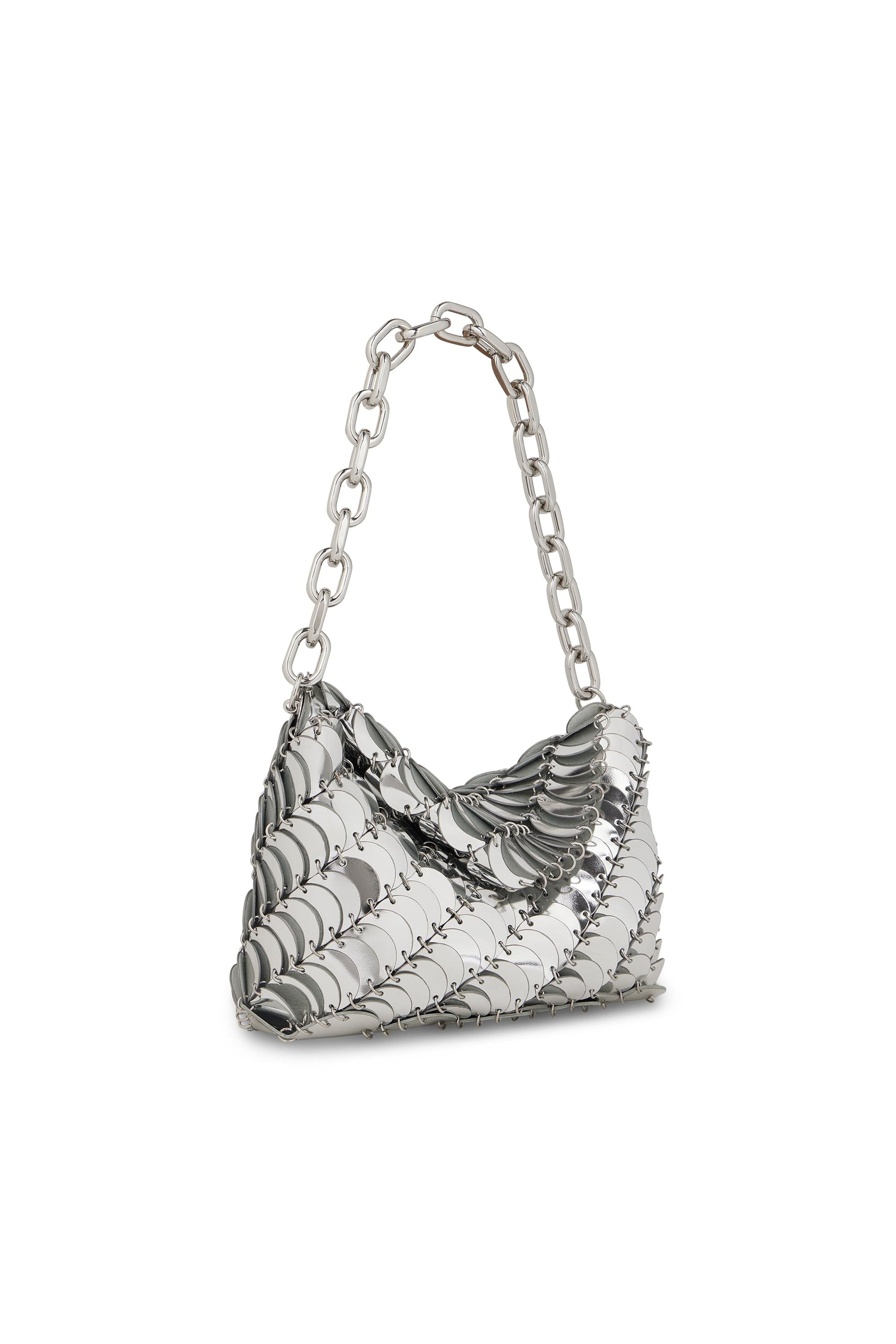 Paco leather handbag - Silver