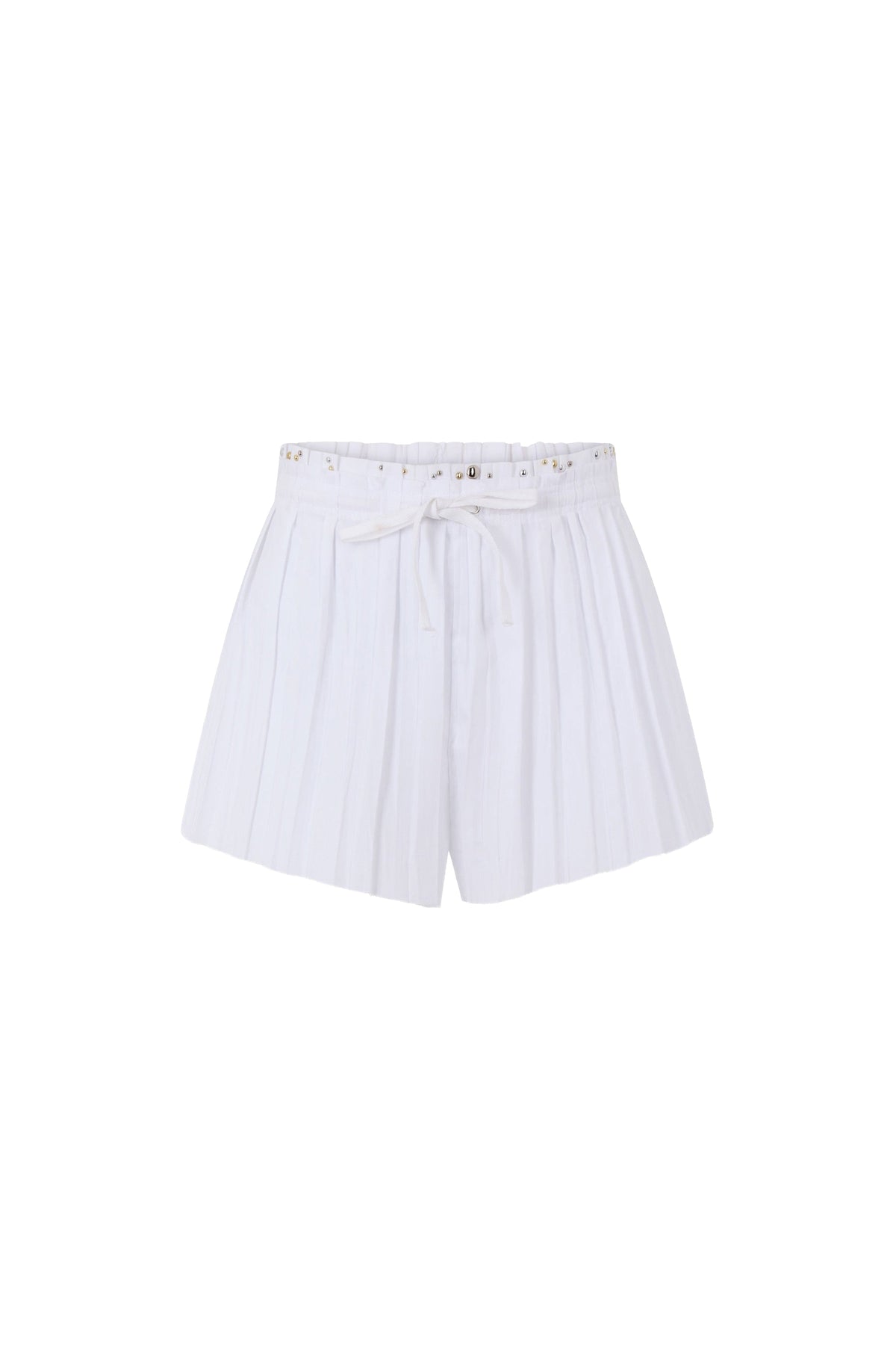 Short avec détails métallisé - White