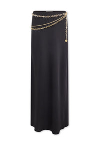Jupe longue ornée de la chaîne signature Eight - Black