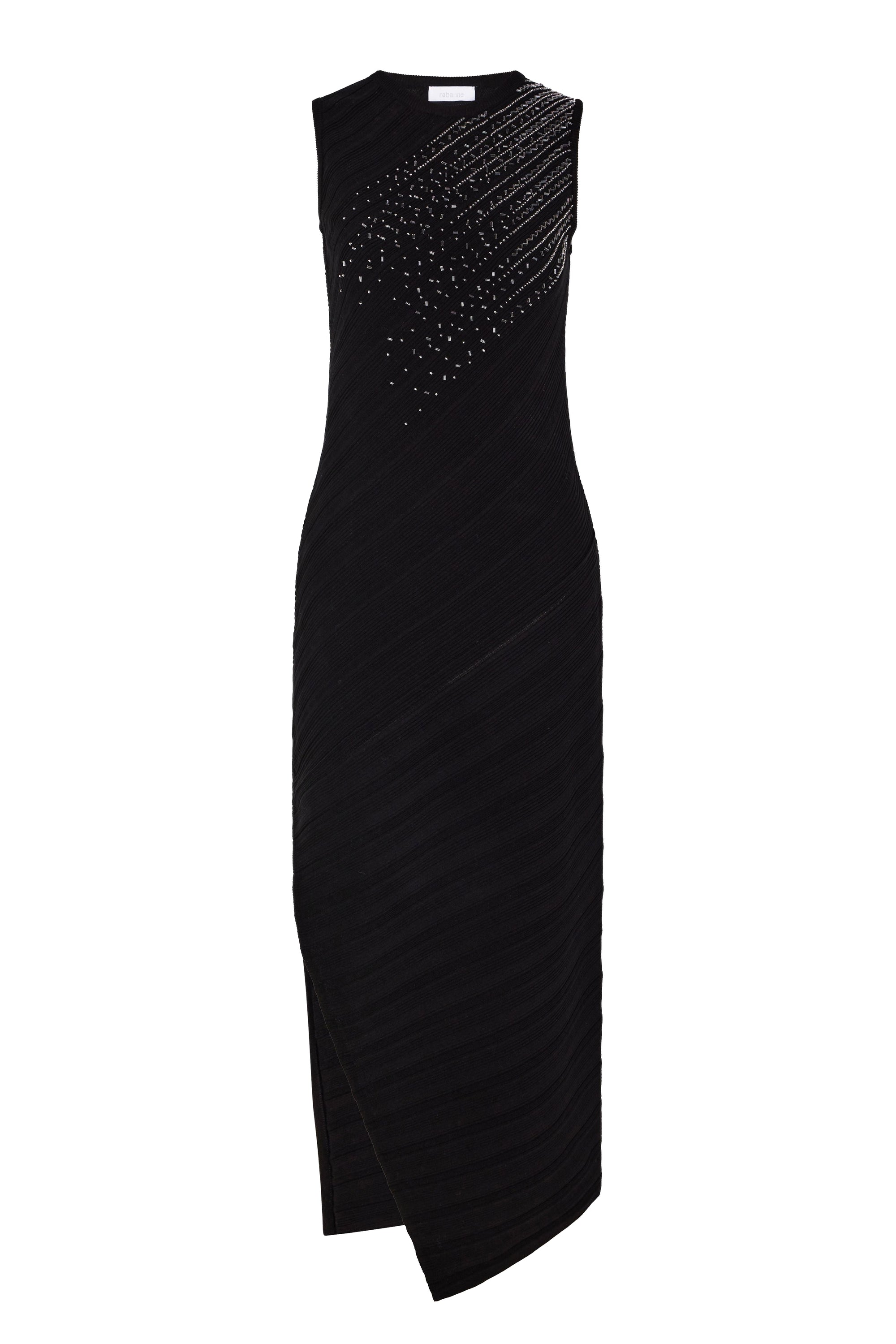 Robe midi sans manches - Black & Silver