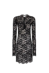 Robe courte en dentelle - Black