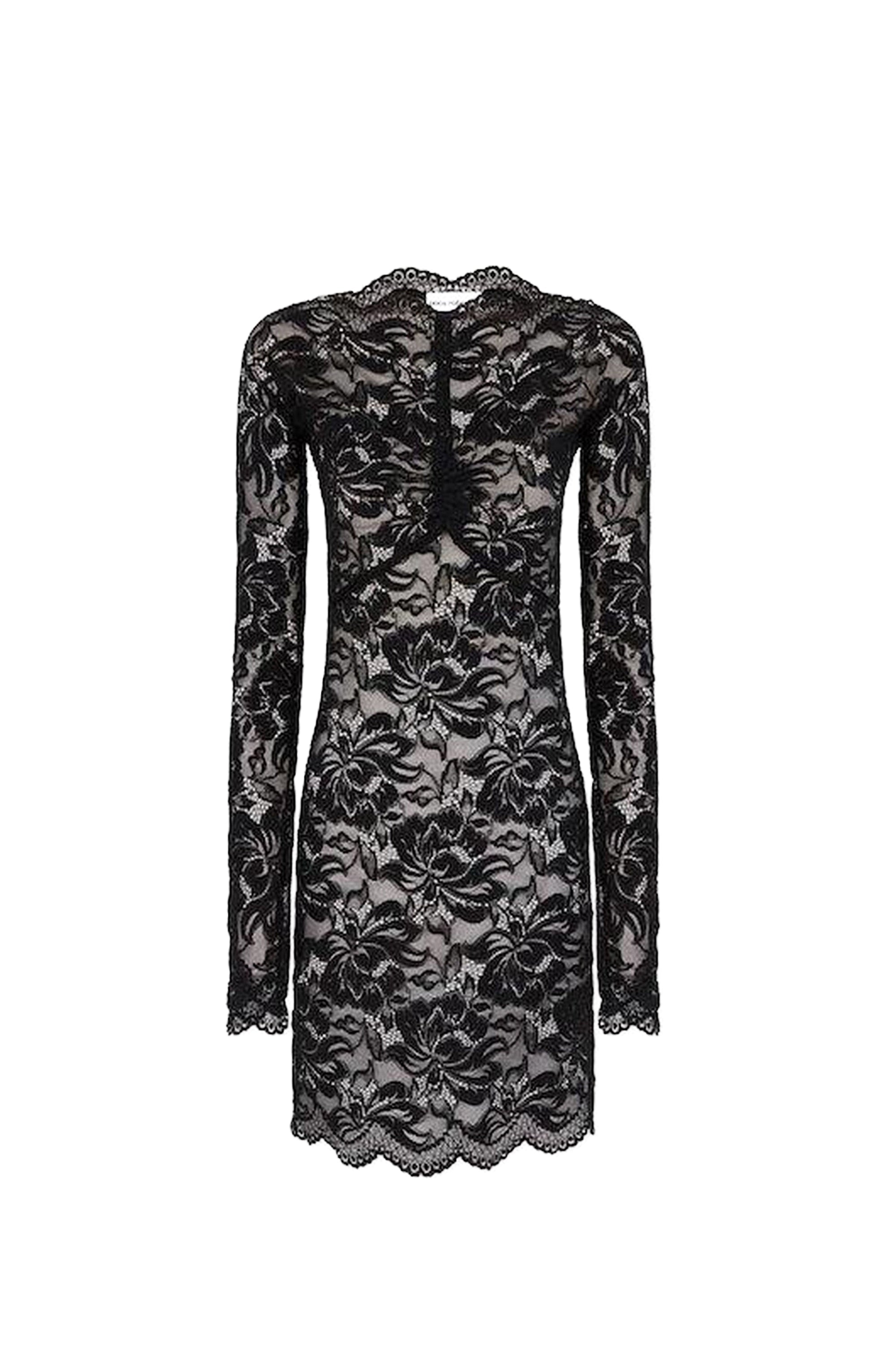 Robe courte en dentelle - Black