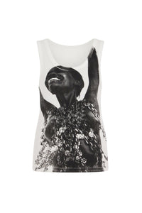 Rabanne x Jean Clemmer Nude tank top - White