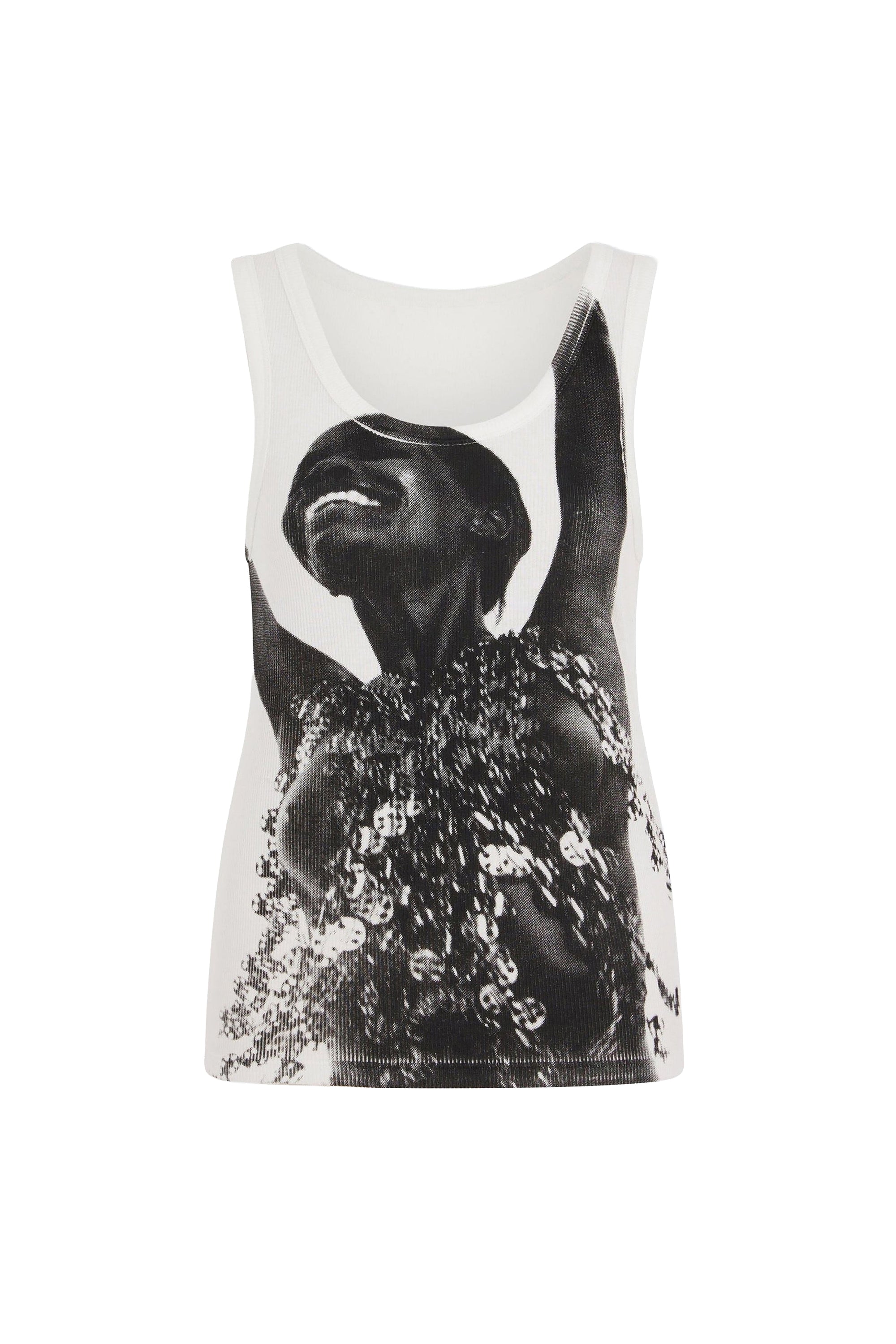 Rabanne x Jean Clemmer Nude tank top - White