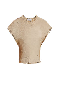 T-shirt à sequins - New Light Gold