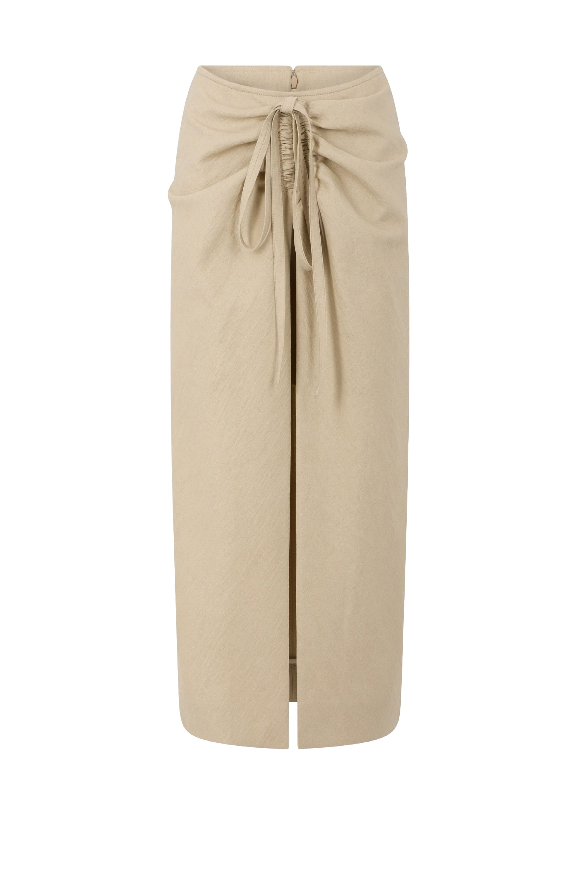 Slit midi skirt - Sable