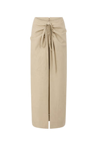 Jupe midi à fente - Sable