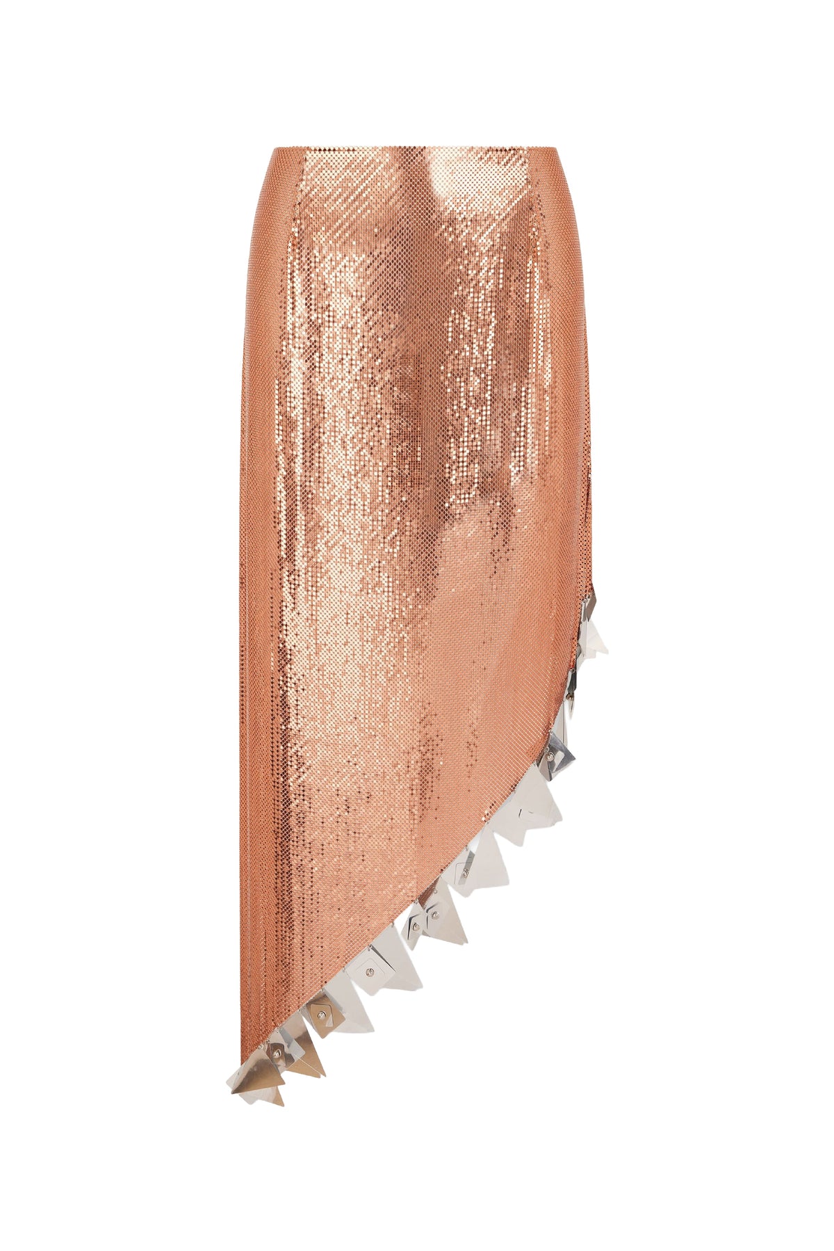 Jupe asymétrique à paillettes - Copper