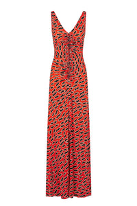 Printed maxi dress - Red Flash