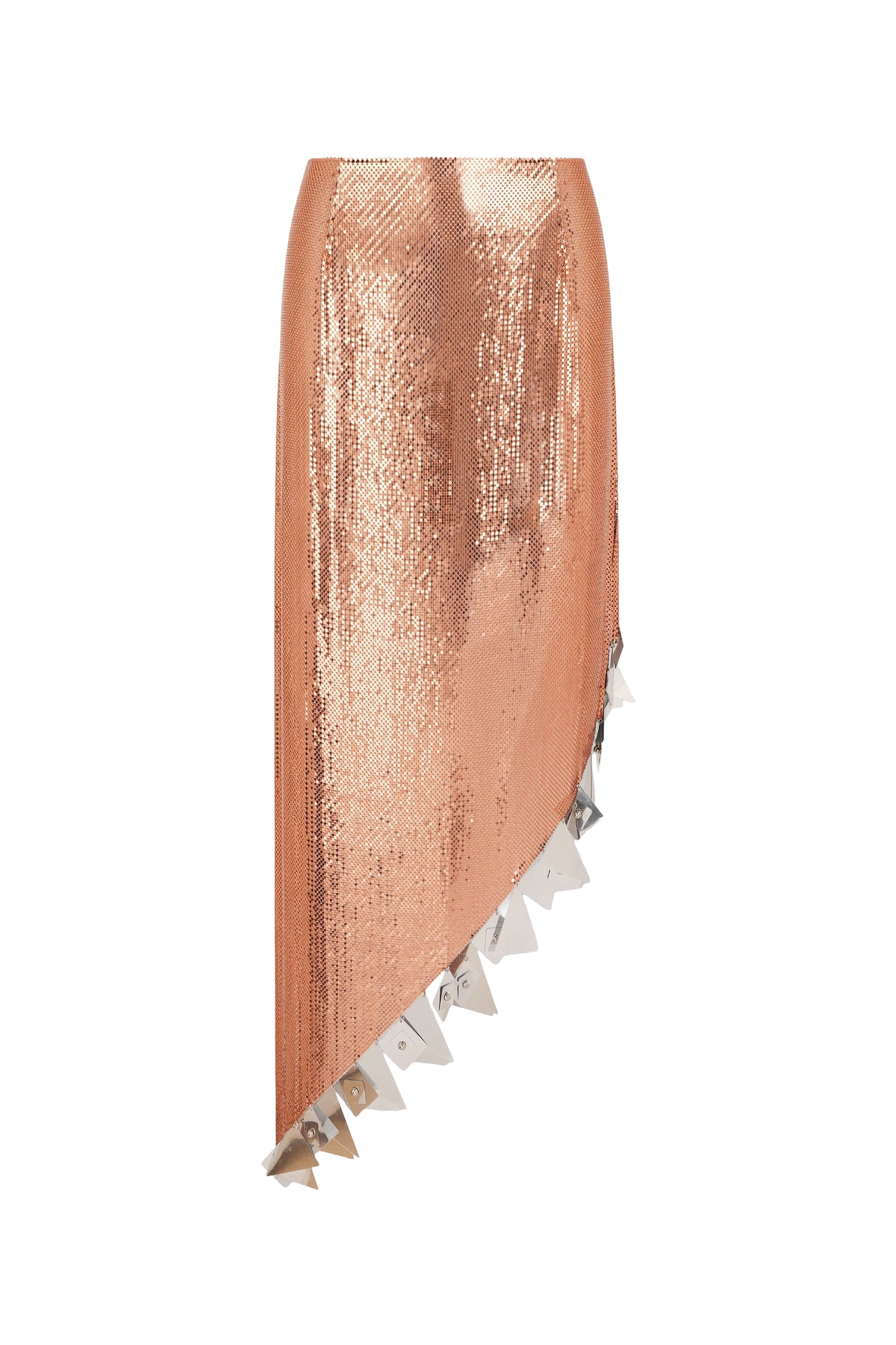 Jupe asymétrique à paillettes - Copper