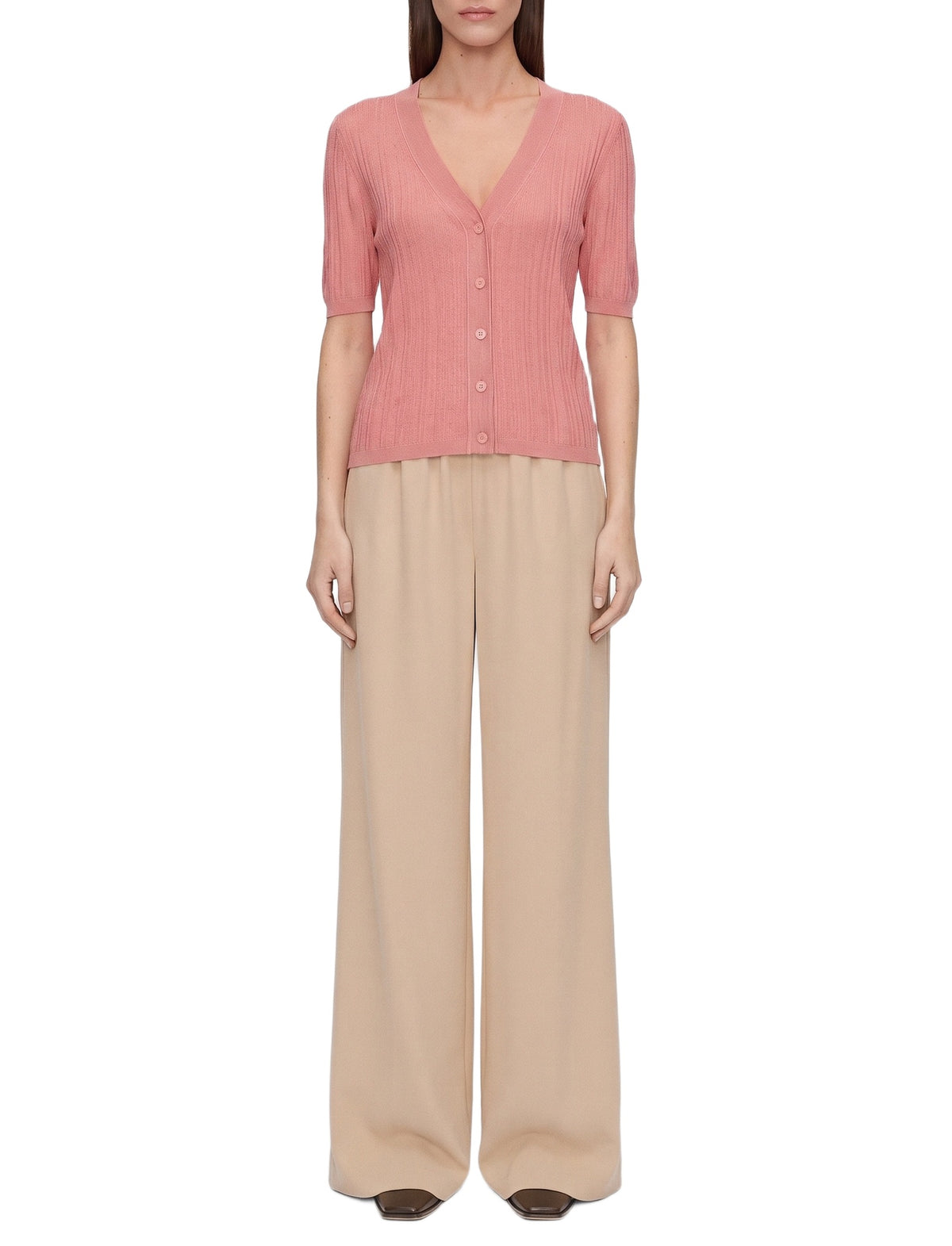 Sens silk cardigan - Blush