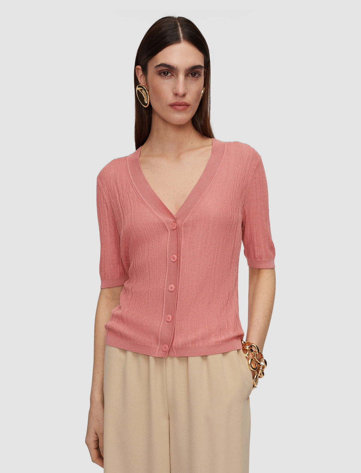 Blush Cardigan Maille - Blush