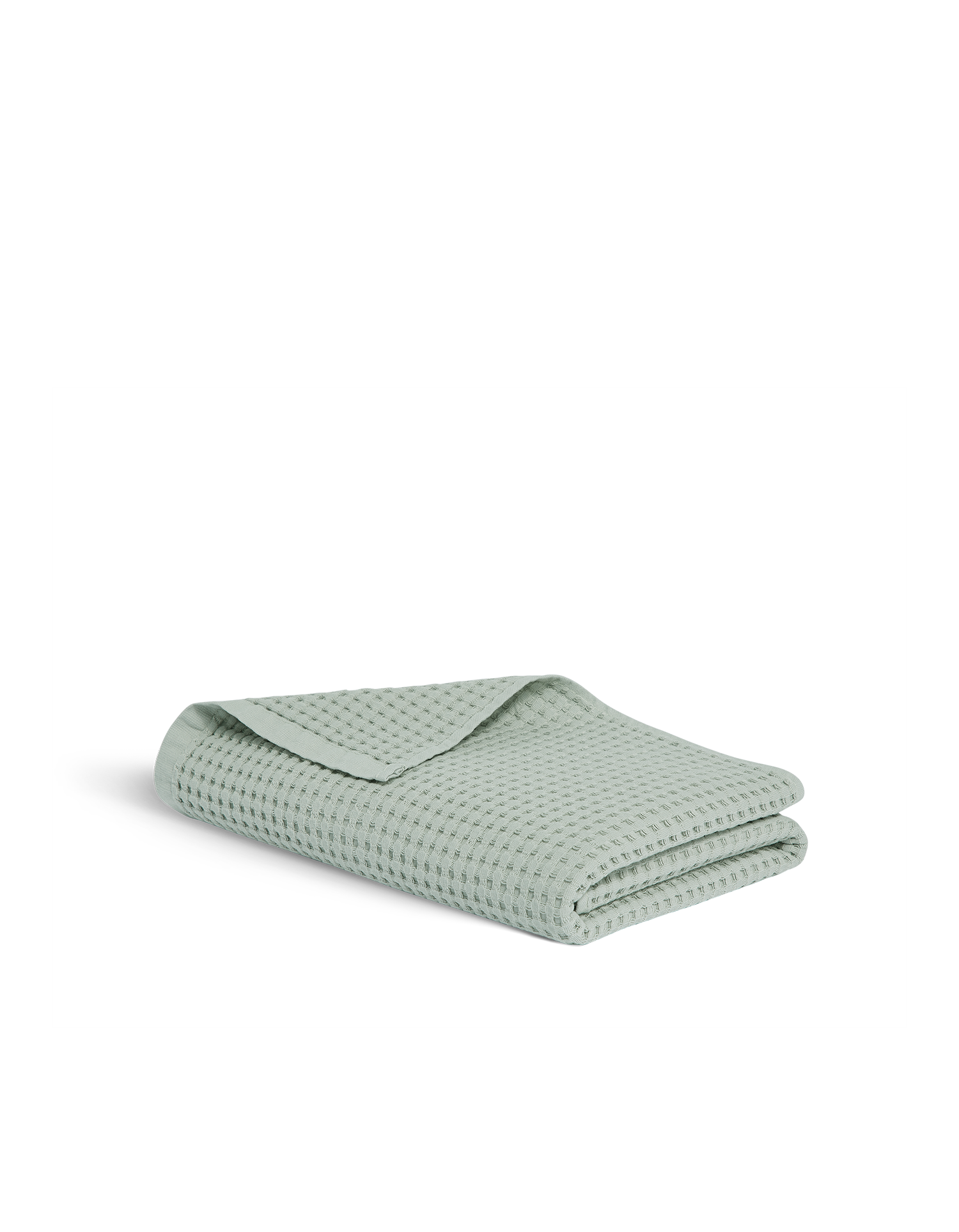 Serviette de toilette en coton nid d'abeille - Vert