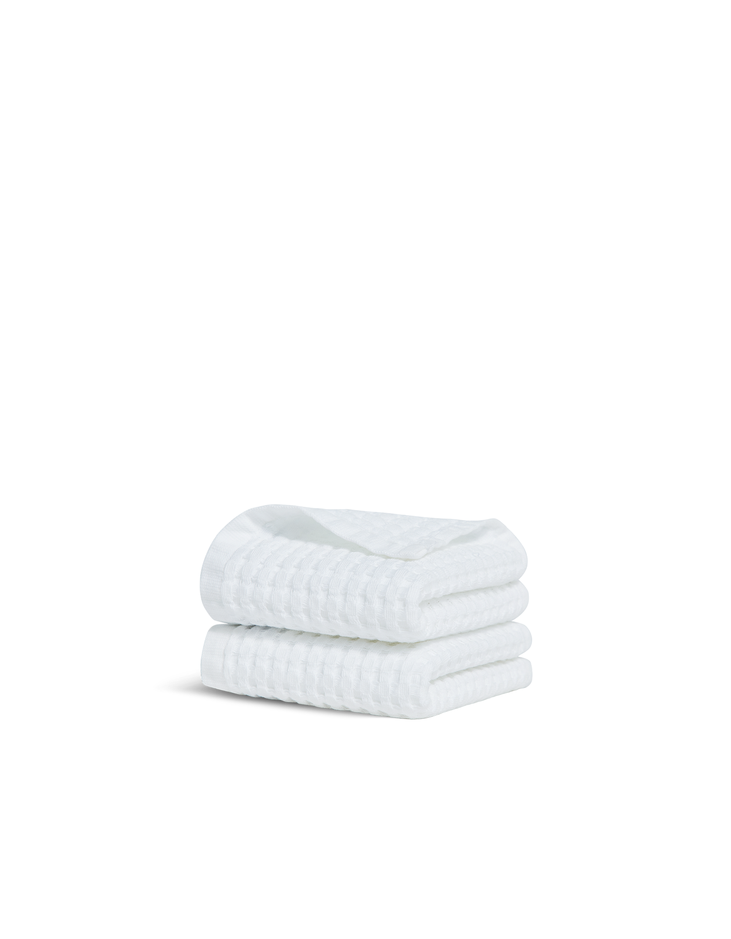 Serviettes invités en coton nid d'abeille - Blanc