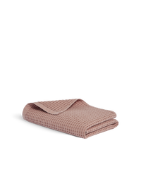 Serviette de toilette en coton nid d'abeille - Vieux Rose