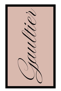Serviette de Plage Gaultier en coton - Palepink & Black