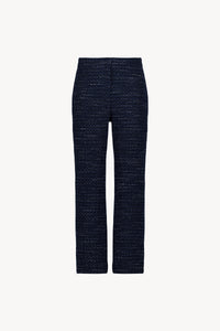 Pantalon droit tweed gros - Marine